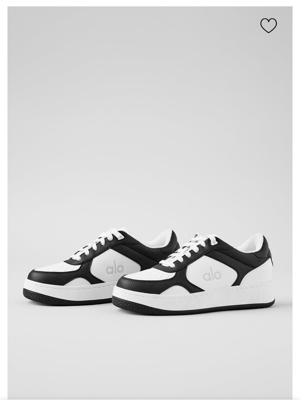 Alo Black & White Reformation Sneaker size W8
